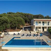 7 bedroom seafront luxury villa with pool & jacuzzi, near Acharavi, sleeps 14-15